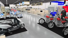 Yamaha 3D image inside store